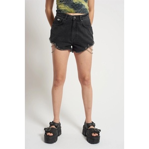The Ragged Priest Дамски къси панталони The Ragged Priest Womens Thorn Denim Shorts - Charcoal