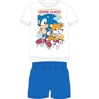 E plus M pyžamo Ježko Sonic biele