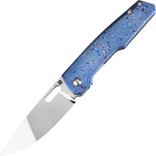 ARTISAN Gambit ATZ-1874G S90V Blue Full Titanium Damascus 1874G-TDB