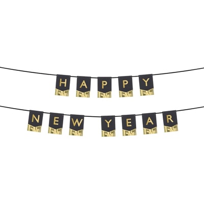 Party Deco Банер "Happy New Year", 135x16.5 см