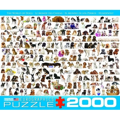 EUROGRAPHICS - Puzzle Hundwelt - 2 000 piese