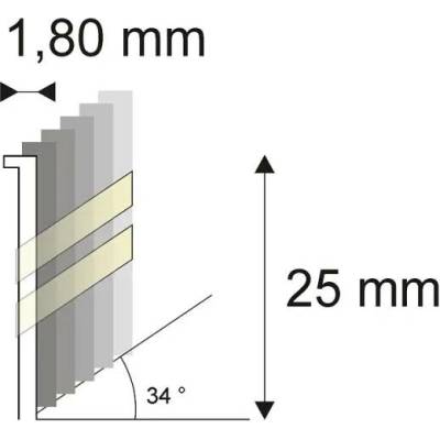 Truhlářské Brady šikmé 34° Narex 15G-DA/25 - 1,80 x 25 mm - 4.000 ks