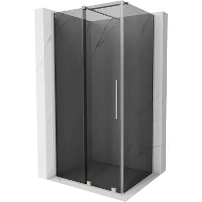 Mexen Velar разтегателна душ кабина 120 x 90 см, графит, четкан никел (871-120-090-41-97)