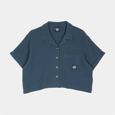 SANTA CRUZ košile Dune Crop SS Shirt Deep Sea DEEP SEA