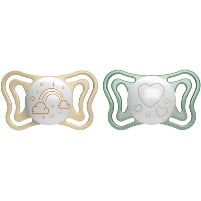 Chicco Physio Light Physio Forma Night cumlík Gold/Green 2 ks