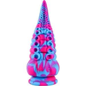 Paloqueth Monster Tentacle Octopus Dildo with Suction Cup 21.8cm Pink-Blue