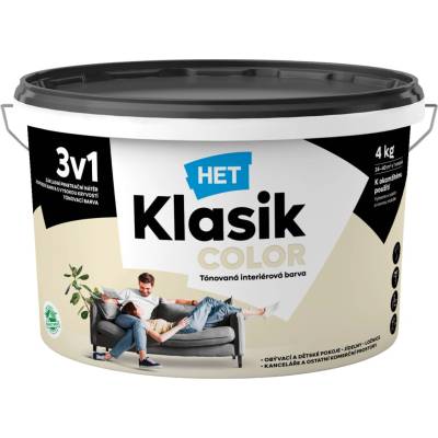 Het Klasik Color maliarska farba 4 kg 0017 biely smotanový