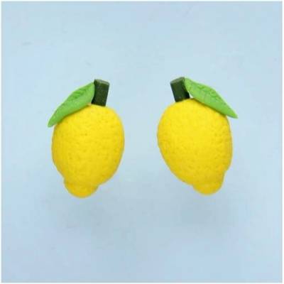 CircusMind náušnice pecky Fimo citróny S4192