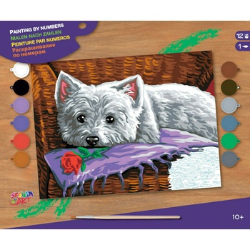 KSG Crafts Комплект за рисуване по номера KSG Crafts - Кучето Ромео (2118)