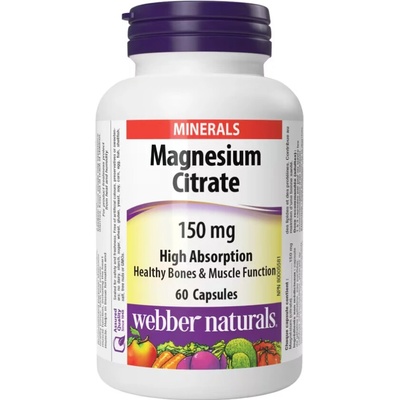 Webber Naturals Magnesium 150 mg 60 kapslí