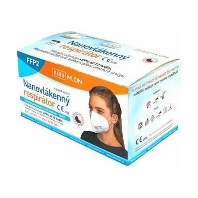 Nano M.ON nanovlákenný respirátor FFP2 bílý 25 ks