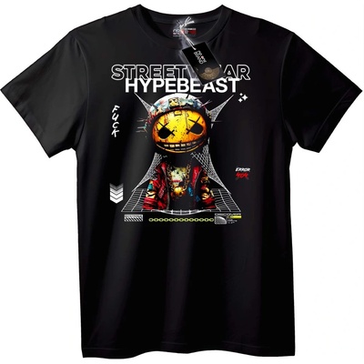 NOONEBRAND Тениска Улично хайп - 4XL, Black