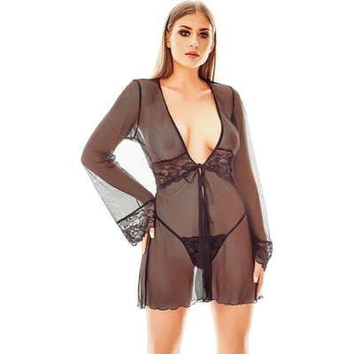 Anais Секси халат Szlafrok-Maxine-CzarnyV-55859-Czarny - Син, размер XXL/XXXL