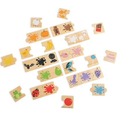 Bigjigs Toys didaktické puzzle Farby
