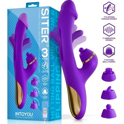 InToYou Siter 2.0 Flipping Tongue Vibrator with Multifunction Caps & 3 Motors