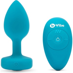 b-Vibe Vibrating Jewel Plug S/M Aquamarine
