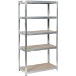 Carmen Метален стелаж Carmen CR-1010 - 150х75х30 см, до 100 кг на рафт - цинк - mebeli-nikol