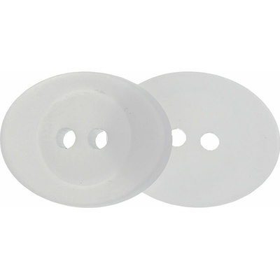Gombíky Žirovnice Gombík 16 × 18 mm oválik biely 44610A súprava 6 ks