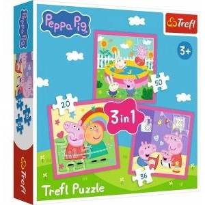 Trefl 3-in-1 Puzzle - Peppa and Friends - Peppa Pig Trefl 34873