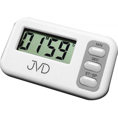 Bílá jednoduchá digitální minutka JVD DM62 s magnetem na připevnění SKLAD