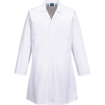 Portwest 2206 Plášť potravinársky pánsky s tromi vreckami Biela