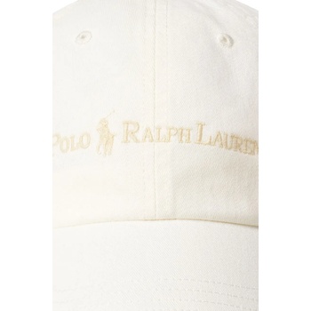 Ralph Lauren Памучна шапка с козирка Polo Ralph Lauren в бяло с изчистен дизайн 211967360 (211967360)
