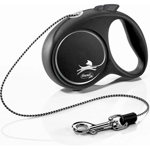 flexi поводи Black Design XS до 8кг, 3м въже - черно