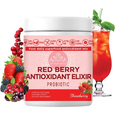 Altevita Red Berry Antioxidant Elixir Probiotic jahoda 300 g