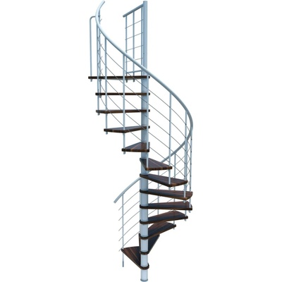Minka STAIRS Kombinované točité schodisko Venezia Smart orech/biela pr. 160 cm
