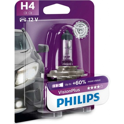 Philips VisionPlus 12342VPB1 H4 P43t-38 12V 60/55W