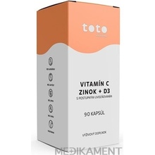 Toto Vitamín C + Zinok + D3 90 kapsúl