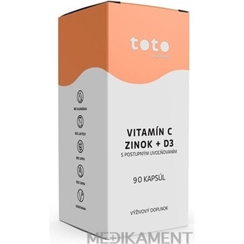 Toto Vitamín C + Zinok + D3 90 kapsúl