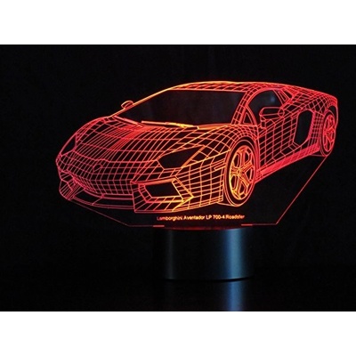 Beling Detská lampa, lamborghini , 7 farebná QS449