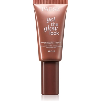 Paese Get The Glow Look Illuminating Foundation лек фон дьо тен с озаряващ ефект SPF 20 цвят 4W Medium Beige 30ml