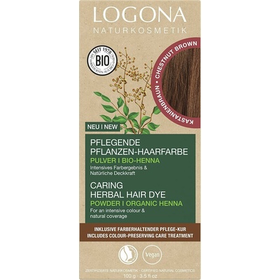 Logona Barva na vlasy prášek KAŠTANOVĚ HNĚDÁ ECO VEGAN 100 g
