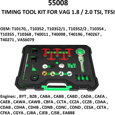 Jbm - Испания Комплект смяна ангренаж vag 1.8. 2.0 tsi/tfsi ; jbm 55008