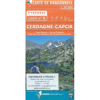 mapa Pyrénées Cerdagne 1:50 t. č.8