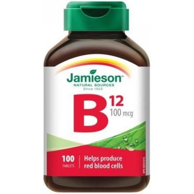 Jamieson Vitamín B12 Metylkobalamín 100 µg 100 tabliet