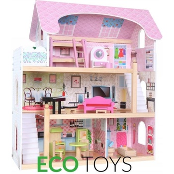 Eco Toys Domček pre bábiky drevený Rezydencja bajkowa (ZA-4110)