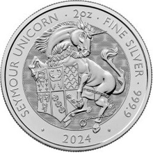 The Royal Mint strieborná minca Tudor Beasts Seymour Unicorn 2024 2 oz