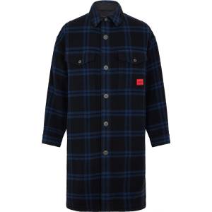Hugo Men's Micha2241 Overcoat - Dark Blue
