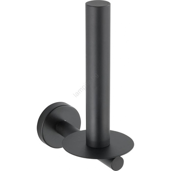 WENKO 24262100-Държач за тоалетна хартия BOSIO BLACK 8x18 см неръждаема стомана/сребрист (WE0678)