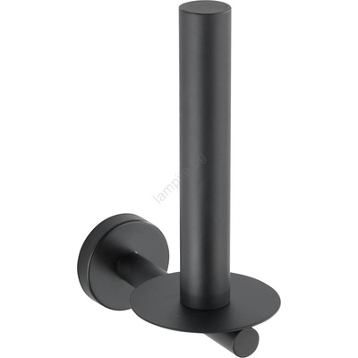 WENKO 24262100-Държач за тоалетна хартия BOSIO BLACK 8x18 см неръждаема стомана/сребрист (WE0678)