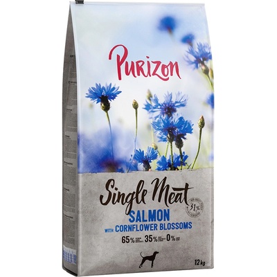 Purizon Single Meat Adult losos so špenátom a kvetmi nevädze 12 kg