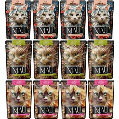 MAU Mousse Sterilised MIX příchutí 12 x 85 g