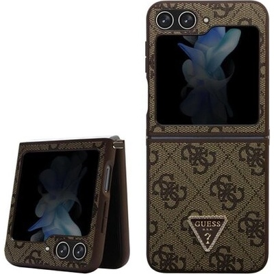 Púzdro Guess 4G PU Leather Triangle Samsung Galaxy Z Flip 5 hnedé