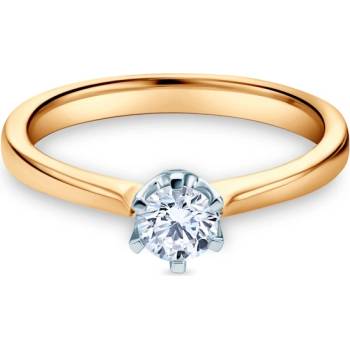 SAVICKI Годежен пръстен Savicki: двуцветно злато, лабораторен диамант