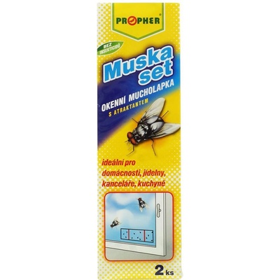 Nohel garden Mucholapka Muškaset na mouchy a komáry okenní 2ks