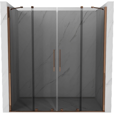 Mexen Velar Duo плъзгащи се душ врати 170 см, графит, розово злато - 871-170-000-42-60 (871-170-000-42-60)