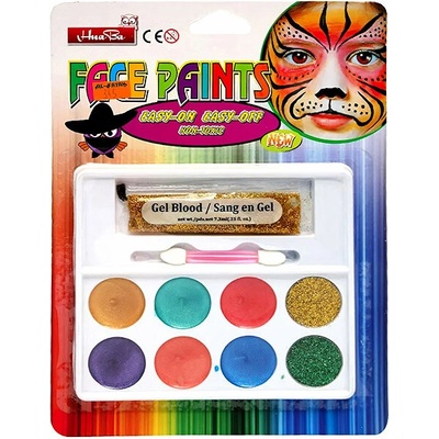 FunCo sada farieb na tvár a telo metalic 10 ks